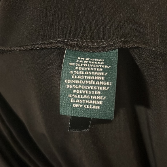 Ralph Lauren Portrait Collar Cap Sleeve Crepe Sheath Gown in black - Picture 5 of 10